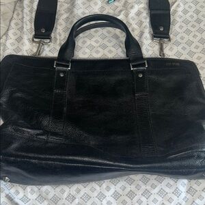 Black Leather Jack Spade Spade Men's Bag